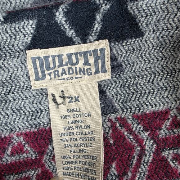 Duluth Trading Women's Sz 2XL Aztec Festivest Sherpa Collar Vest Quilt Lining - Picture 13 of 13
